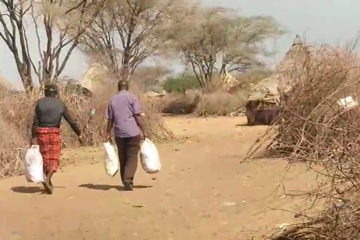delivering food supplies in Turkana